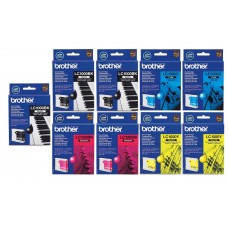 Set Cartuse Cerneala Brother Original 3x LC1000BK Negru, 2x LC1000C Cyan, 2x LC1000M Magenta, 2x LC1000Y Galben, 3900 Pagini si pix Schneider