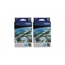 Set Cartuse Cerneala Brother Original 2x LC985C Cyan 520 Pagini si pix Schneider